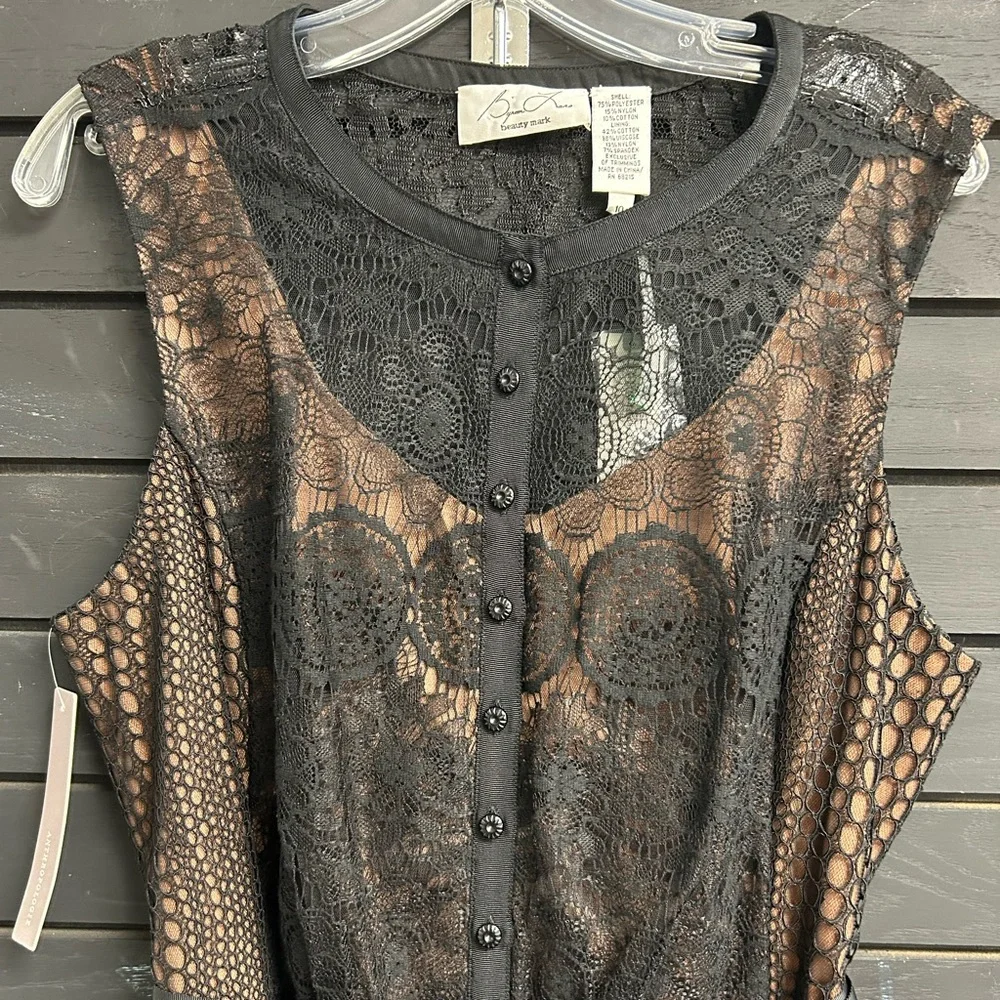 Anthropologie Black  Lace Dress NEW - Picture 3 of 12